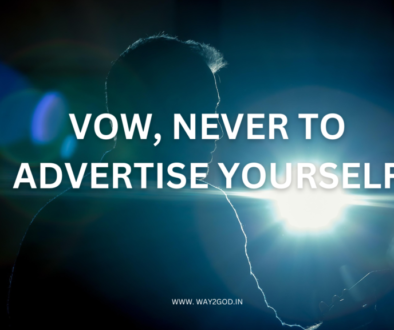 vow never to advertise yourself